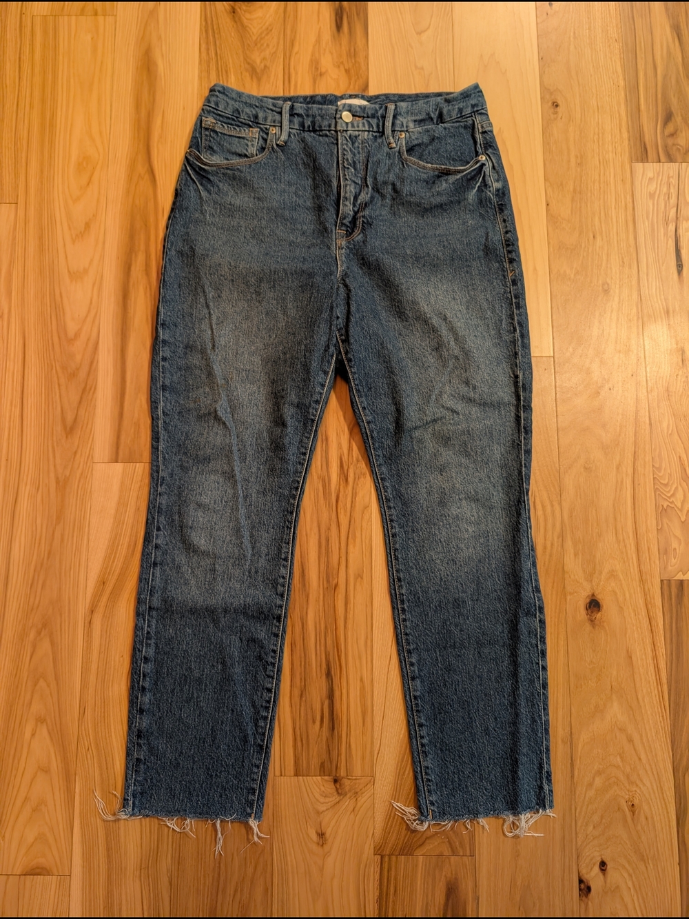 GOOD AMERICAN High Rise Straight Leg Jeans Women's Size 14 / 32